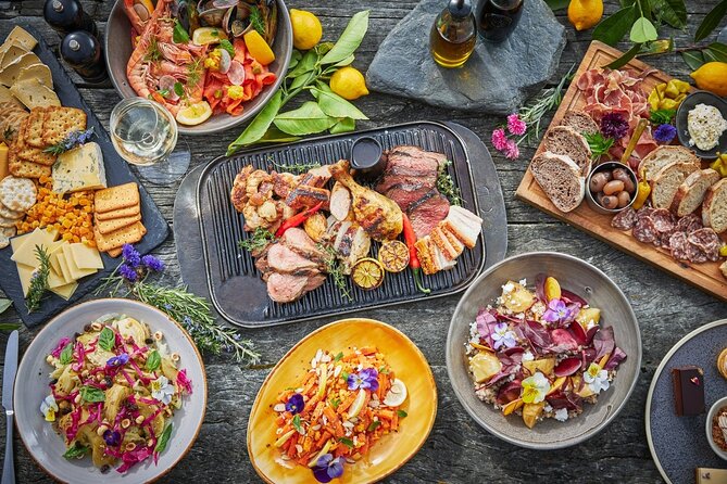 Dinner at Walter Peak High Country Farm and Cruise from Queenstown - The Colonel’s Homestead buffet: hearty BBQ with real variety